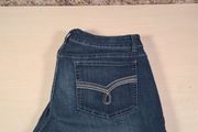 womens LEE RIDERS mid rise bootcut jeans stretchy blue denim Size 16