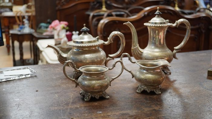Vintage Silver-Plated Four-Piece Tea & Coffee Set