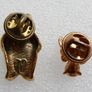 Vintage Teddy Bear Pin Gold Tone and Vintage Gold Tone Faux Diamond Angel Lapel Pin Image 5