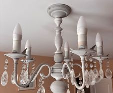 Next Grey Wash 5-Arm Chandelier Light