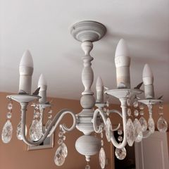 Next Grey Wash 5-Arm Chandelier Light