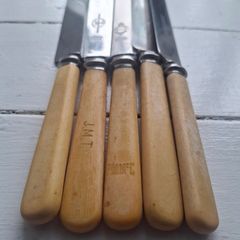 Large 8 1/4" Faux Bone Handle Butter Knives