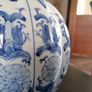 Vintage Blue & White Porcelain Pumpkin Image 6