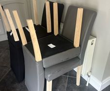 4 Dining Chairs including Black Covers