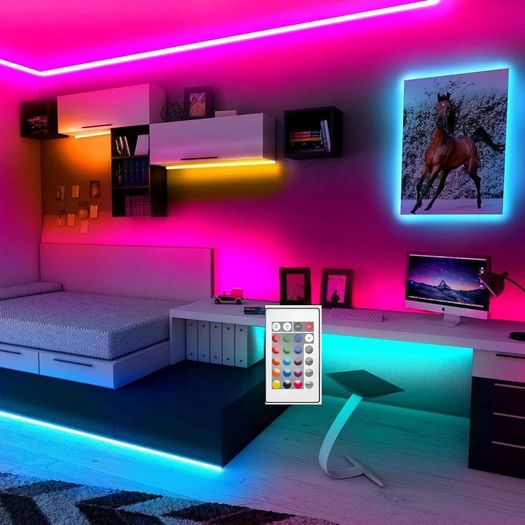 LED Strip Light 10M/20M Led Lights Smart Bluetooth App Control Music Sync Mode Flexible Led Lights for Bedroom Kitchen Gaming Room 10 Meters Roll(Energy Class A++)