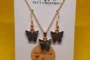 Butterfly jewellery set