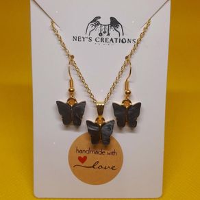 Butterfly jewellery set