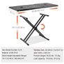 DJ Table Stand, (32"-43") x 18" Portable DJ Laptop and Controller Stand, Lightweight DJ Desk DJ Booth Adjustable Height DJ Stand, Foldable Double-X Keyboard Stand & Tabletop, Audio Mixer Stand Image 2