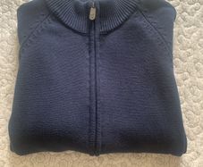 Cotton Traders navy cardigan (M)