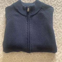 Cotton Traders navy cardigan (M)