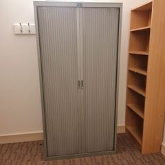 Full sized tambour storage metal cabinets
