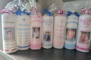 Personalised christening candles