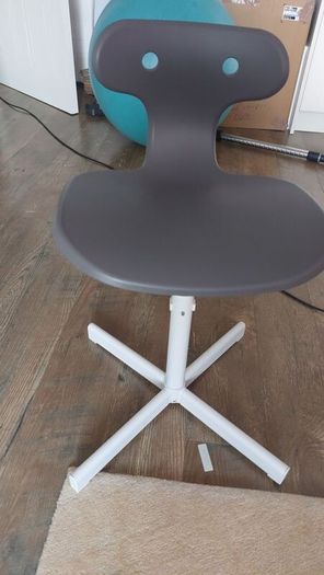 White Ikea desk and chair