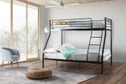 Black Double Metal Bunk Bed Free Delivery
