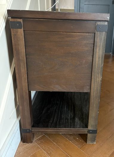 Dark Wood Console / TV Unit, Solid & Stylish