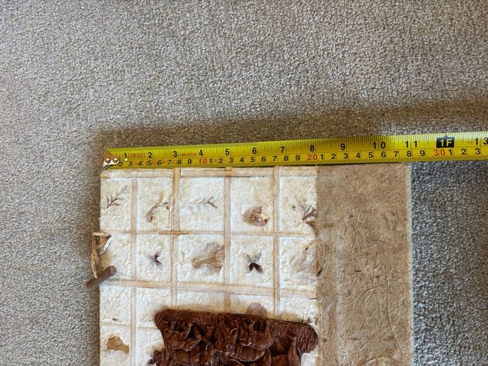 Handmade Botanical Paper Photo Album Pressed Leaf and Elephant Relief Craft