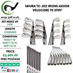 Miura TC-202 Irons / 3-Pw / Axiom Velocore 75 Stiff