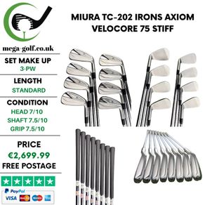 Miura TC-202 Irons / 3-Pw / Axiom Velocore 75 Stiff