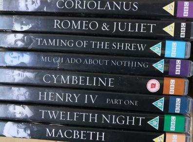 8 x BBC Shakespeare Collection DVDs