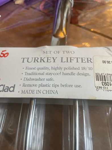 All Clad Turkey lifters