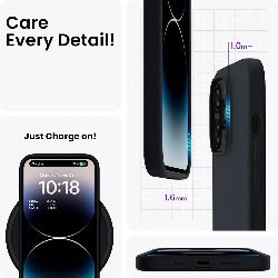 Liquid Silicone Case For Apple iPhone 14 Pro Luxury Thin Phone Cover Black