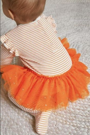 NEXT Sleepsuit Babygro Tutu Halloween Pumpkin Ghost Black Cat NEW