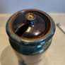 Ceramic Honey Pots / Jam Jars / Sugar Bowls in Blue over Black by Louis Mulcahy. Image 3