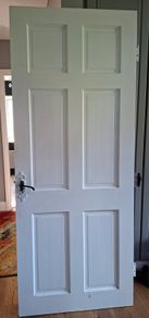Doors painted one side