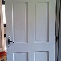 Doors painted one side