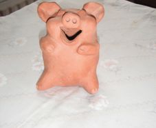 Terraccotta Clay Laughing Pig for Sale.