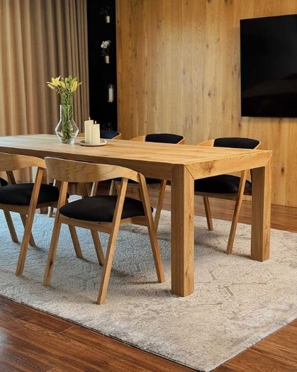 Oak Dining Armchair Plush Upholstered. Any Colouir or material