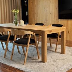 Oak Dining Armchair Plush Upholstered. Any Colouir or material