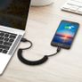 Retractable Spring Type C USB C Charger Cable For Galaxy S8 S9 S10 PLUS Huawei Image 2