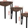 Nest of Table Easy Assembly Industrial Nesting Table Set of 3 Coffee Tables End Side Tables for Home and Office (FREE SHIPPING) Image 4