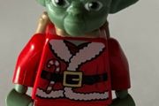 Santa Yoda with Backpack Lego Minifigure