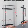 Multifunctional Squat Rack Folding Power Cage, Wall-Mounted 545KG Capacity Image 3