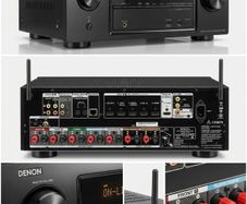 Denon AVR-X1200W Integrated Network AV Receiver in black.