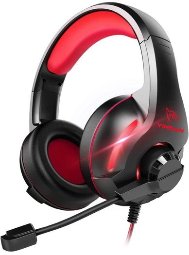 Gaming Headset for Nintendo Switch, PS4 Headset with Mic Xbox One Gaming Headphone with Surround Stereo & LED Light, Compatible with PC/PS5/Xbox Series X/S (USB Extension Cable Contained), MULTIPLE COLOURS AVAILABLE (FREE POSTAGE)