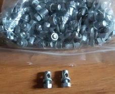 100x New Chrome Rod Brake Bicycle Lock-nuts