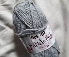king cole 50g premium acrylic yarn in grey color. dk
