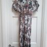 100% Silk wrap dress, silk, brown & cream, 10uk Image 2