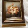 Grab an original painting - Lovely Peony Oil Painting on Canvas Signed "Stemple" - Rare Image 7