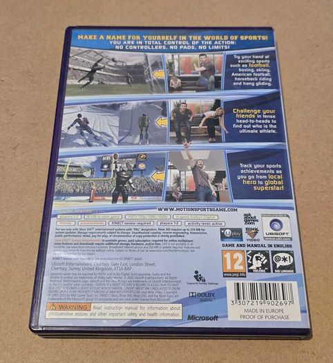 XBOX360 Xbox 360 Kinect Motionsports Play For Real - With Manual
