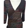 Ladies multicoloured midi wrap dress size 16 Image 6