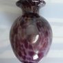 Purple - Gold -  Art Glass Vase Image 2