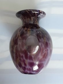 Purple - Gold -  Art Glass Vase