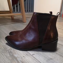 Leather Ankle Boots Size Uk 6