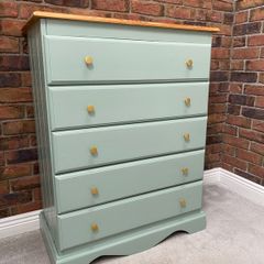 Chest of Drawers refurbished solid pine