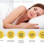 Premium Comfort Single Electric Blanket - Control with 3 Heat Settings, Polyester, White (FREE POSTAGE) Image 4