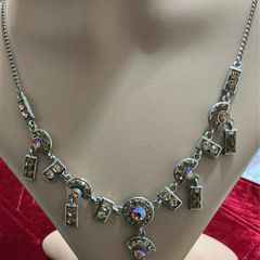 Silver toned choker
